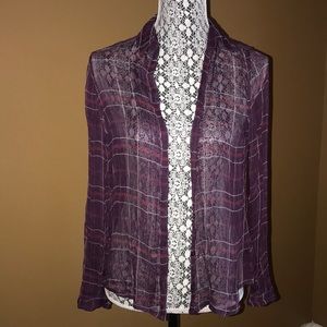 BDG Sheer Flannel Top